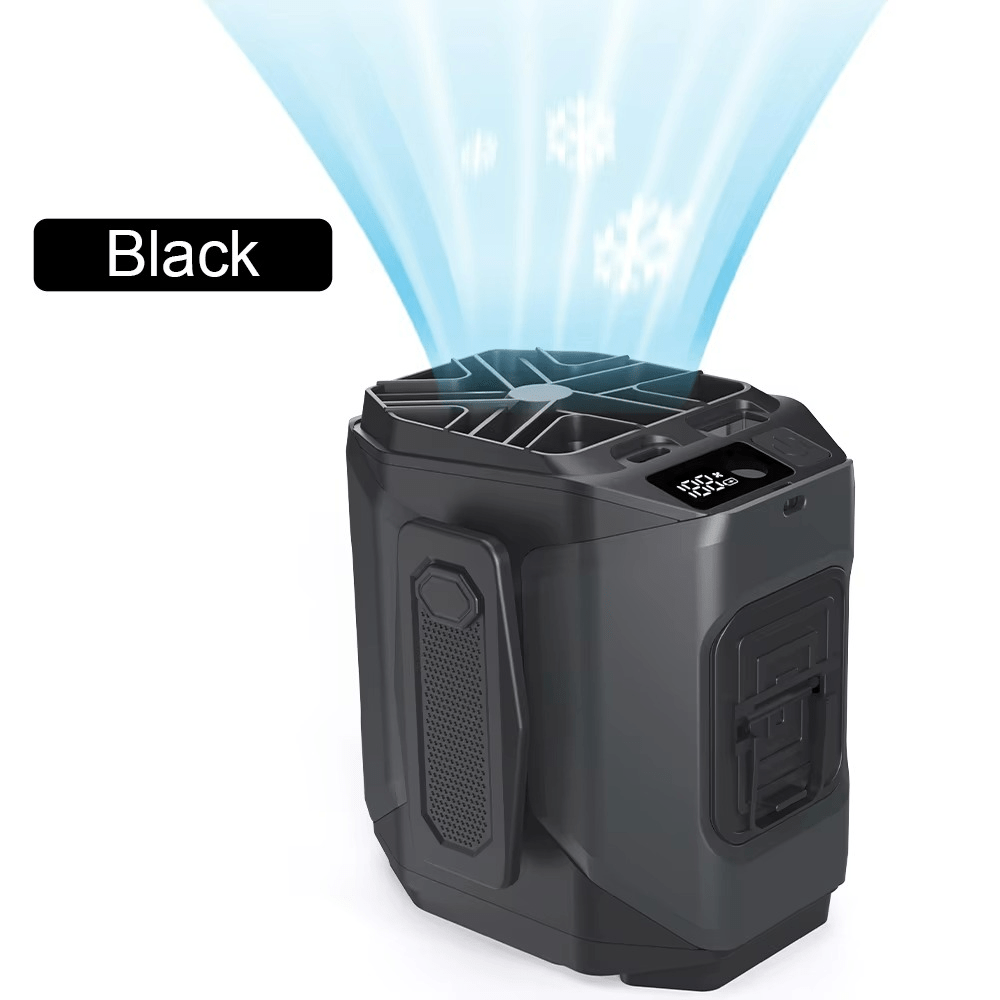 Draagbare heupventilator met powerbank en zaklamp