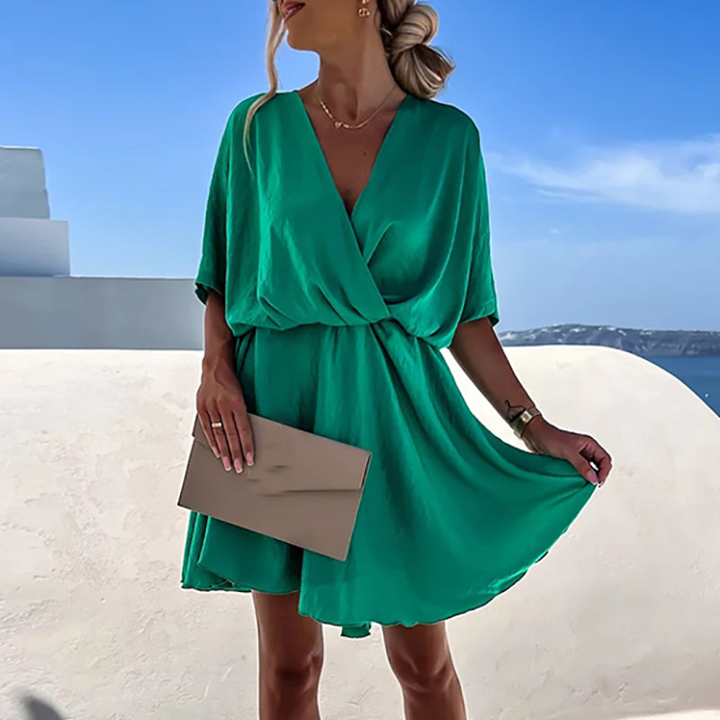 Soft Dress with V-Neck – Sophia