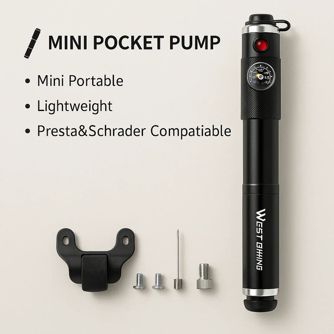 Pumpa za bicikl | mini, prijenosna | brzo napuhavanje, visoki tlak