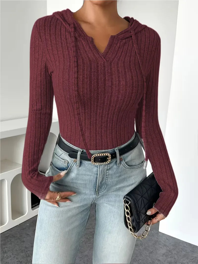 Hooded Bodysuit with Long Sleeves