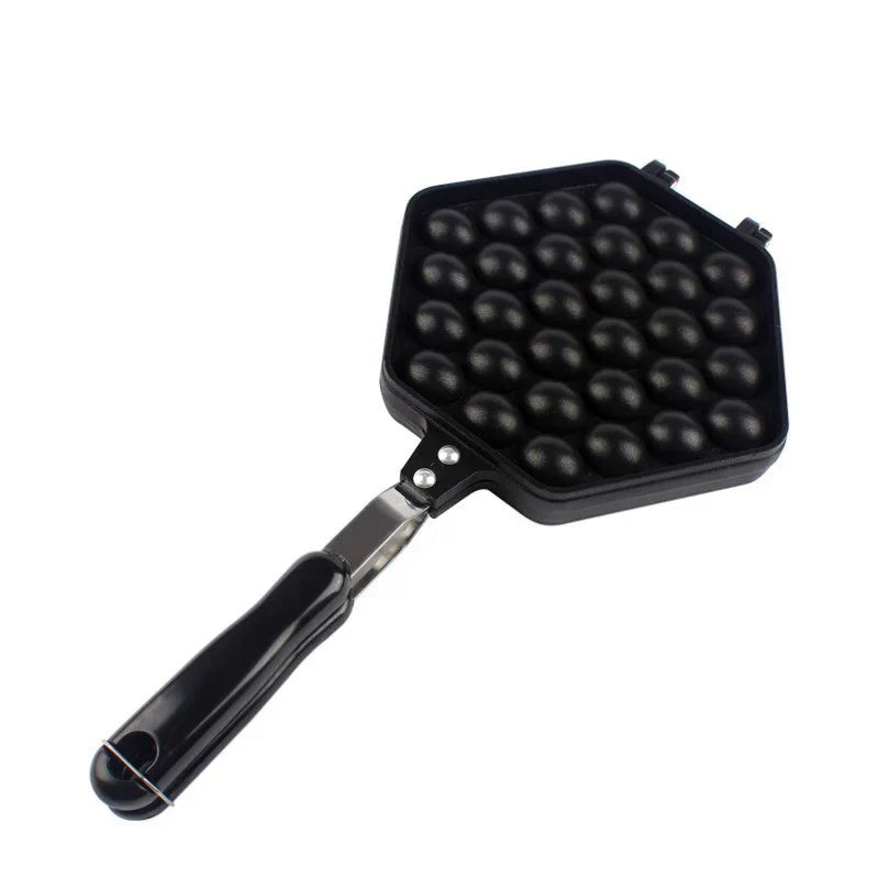 Egg Bubble Cake Pan - Cast Aluminium - Non-Stick Coating - Perfect for Crispy Waffles