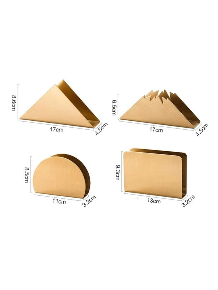 Elegant Gold Stainless Steel Napkin Holder - Stylish - Durable - Functional