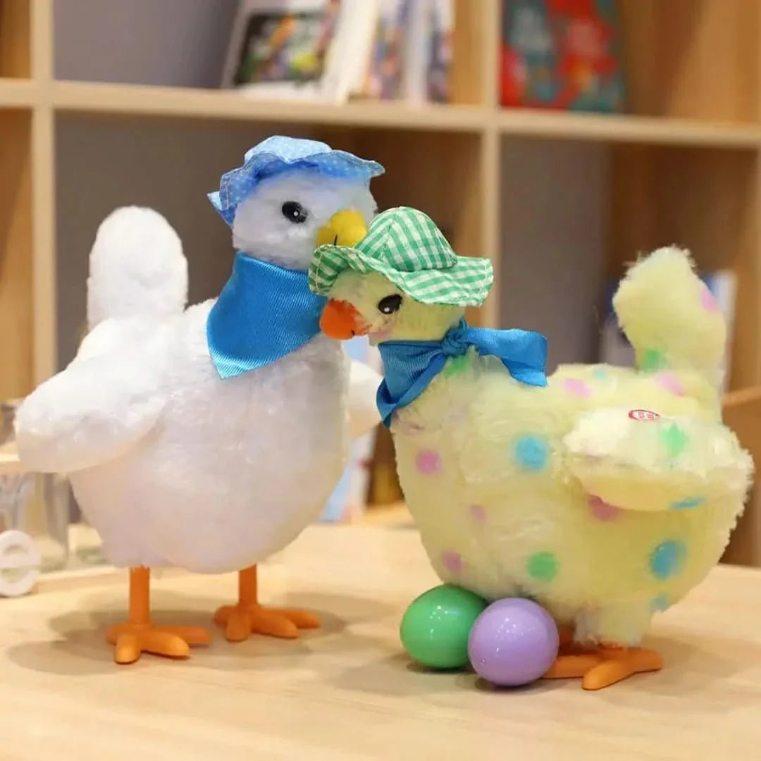 Pollo di peluche elettrico impazzito