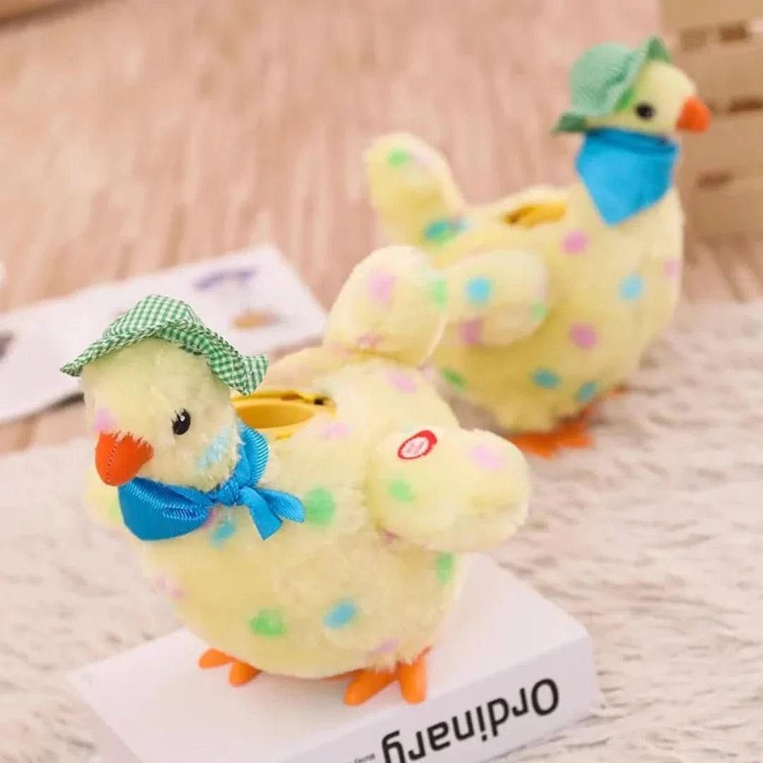 Pollo di peluche elettrico impazzito