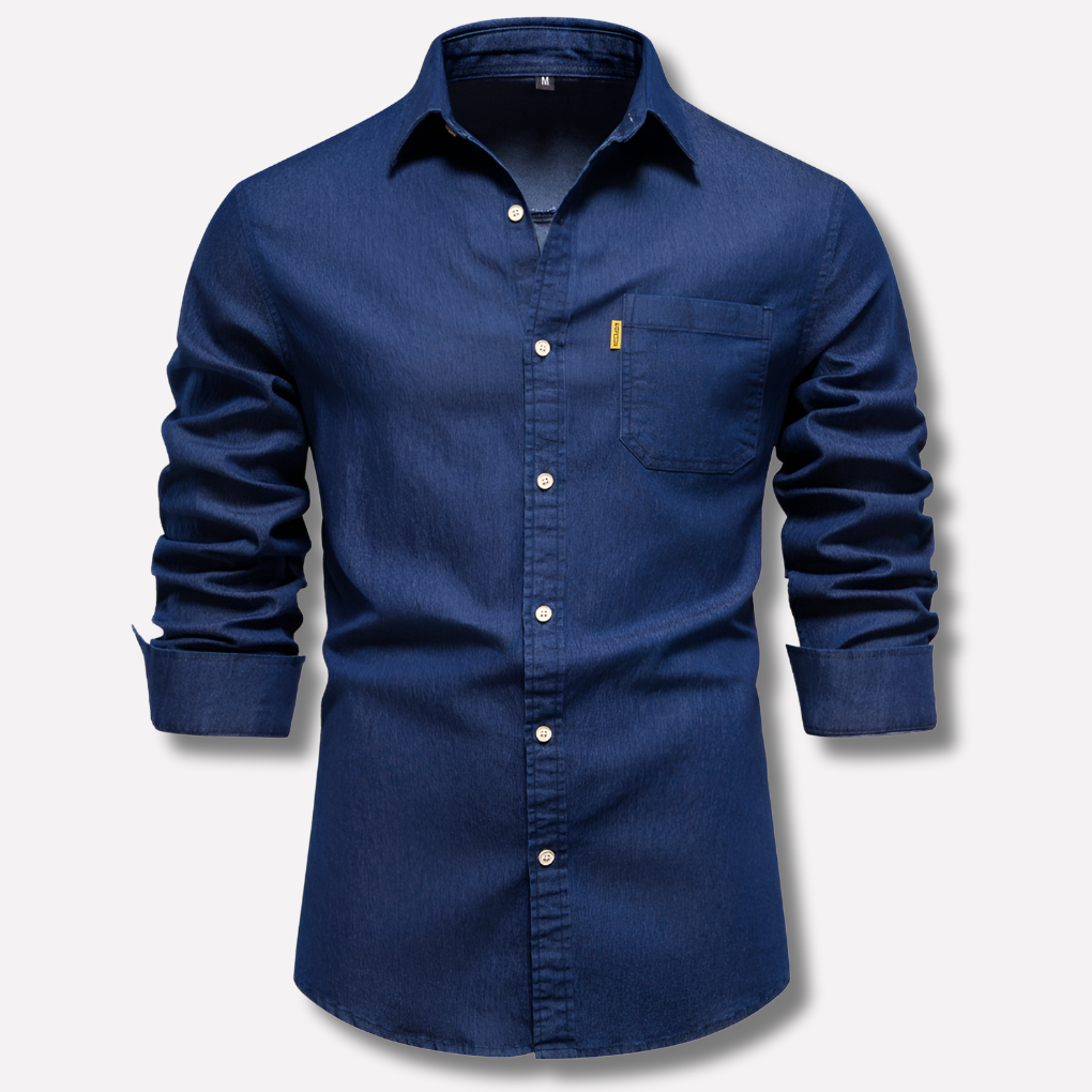 Levi Men's Denim Shirt with Long Sleeves