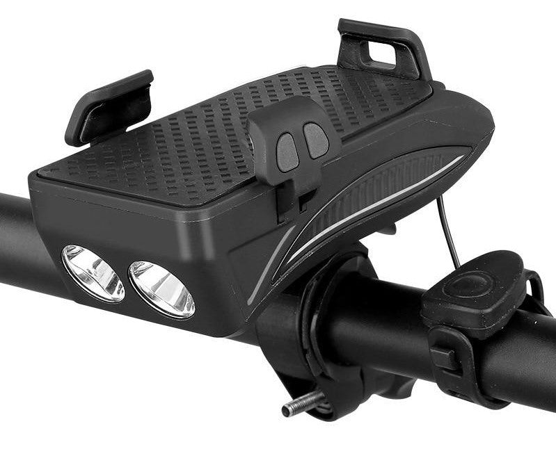 Multifunctional Bike Holder: Phone Holder, Power Bank, Light and Horn