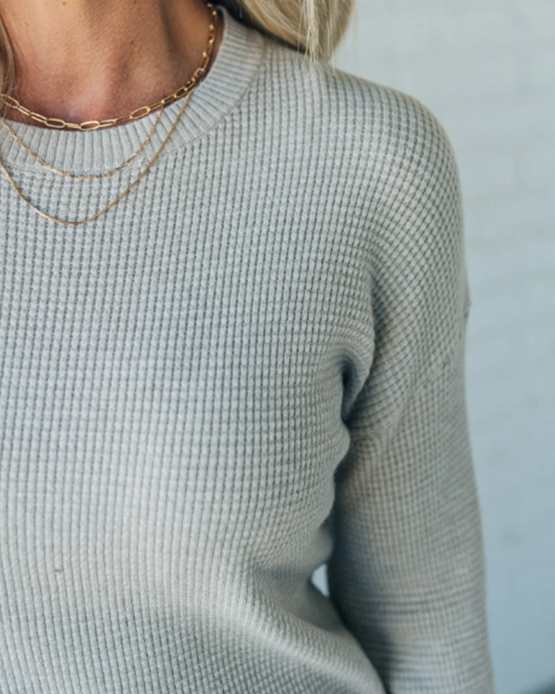 Knitted sweatshirt in a solid colour