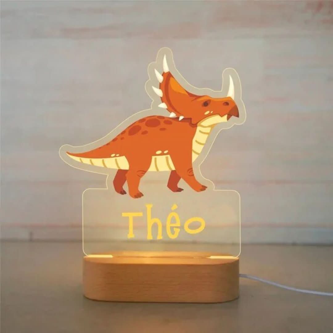 Personalised Colourful Night Light | Animals