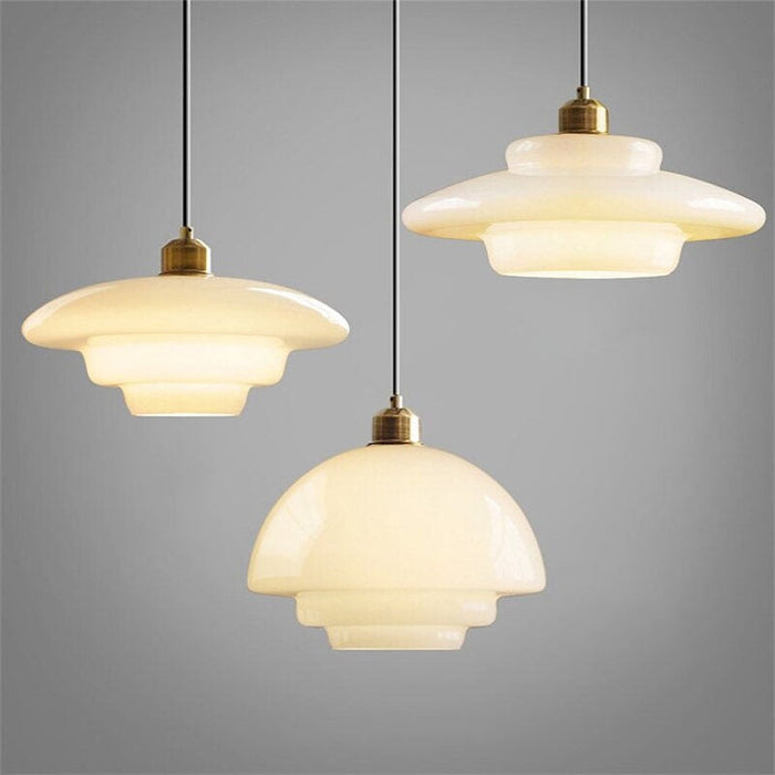 Timeless White Glass Pendant Lamp for an Elegant Interior