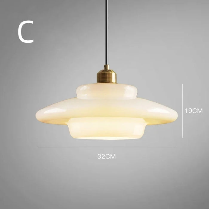 Timeless White Glass Pendant Lamp for an Elegant Interior