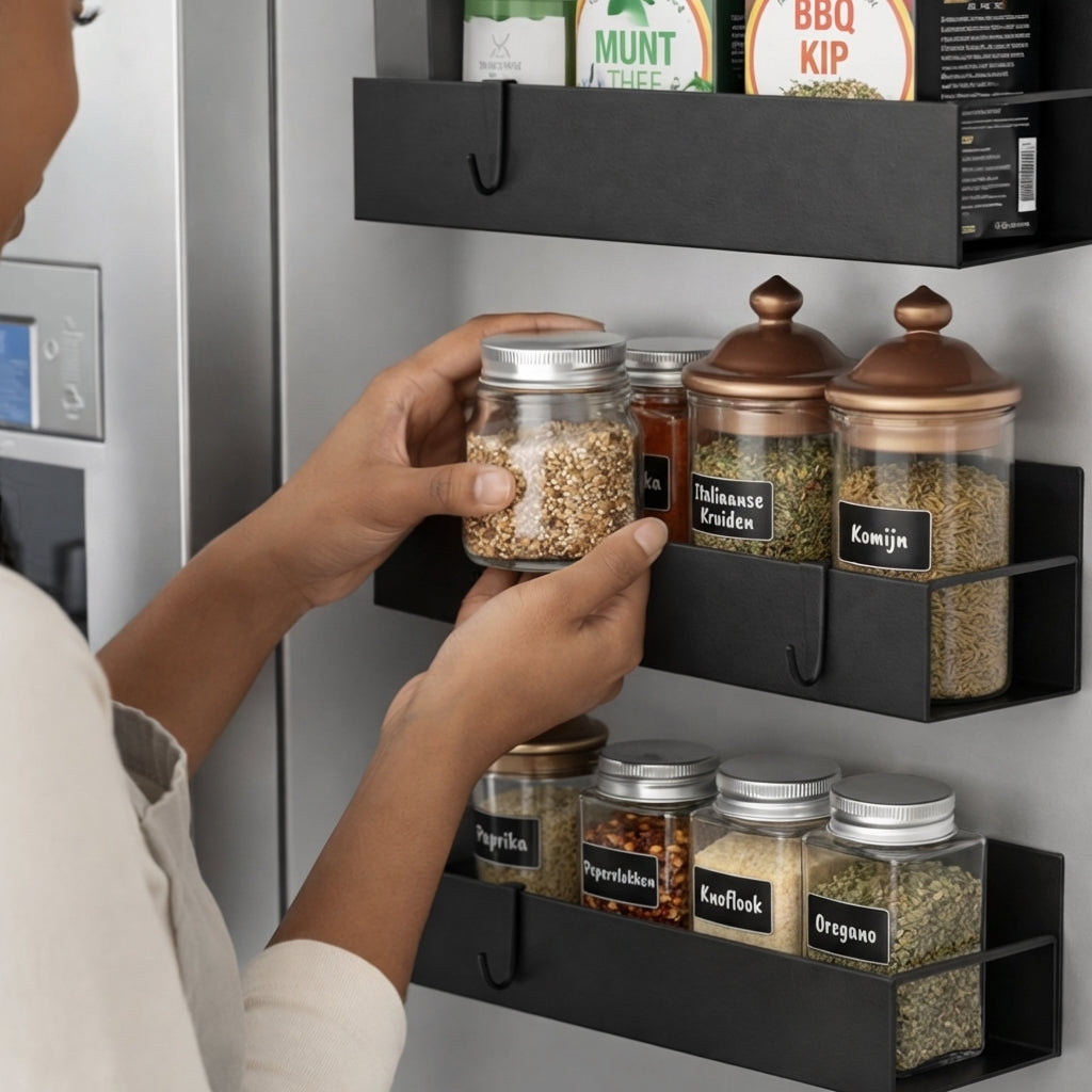 Magnetic Herb Storage Rack