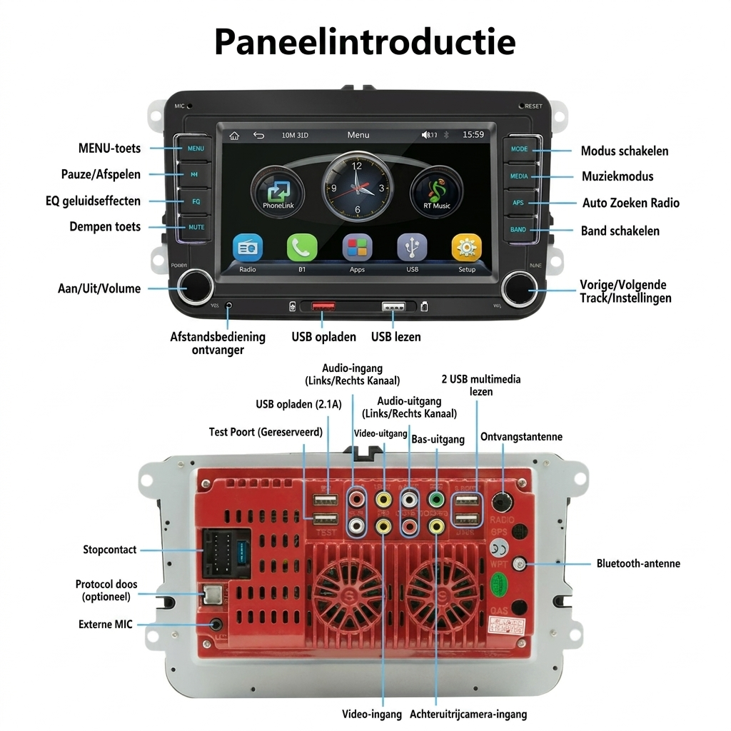 7-inch HD Touchscreen Bluetooth Car MP5 Player