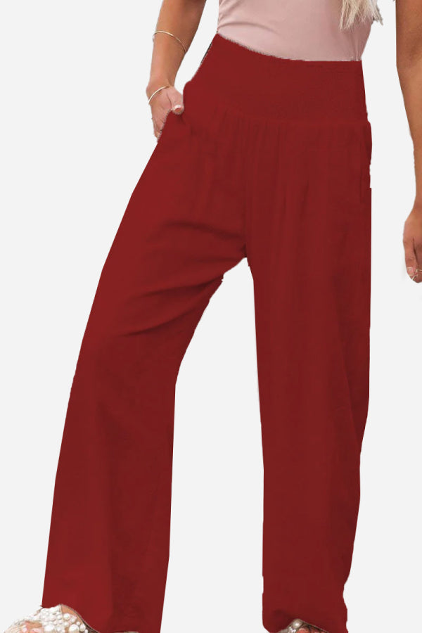 Palazzo ladies' trousers with high waist - Jamilla