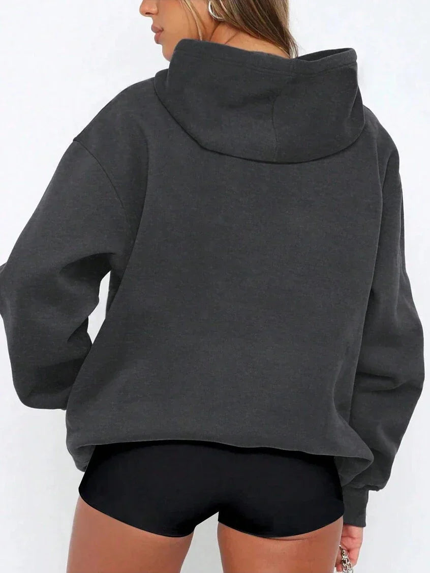 Oversized hoodie with drop shoulder design