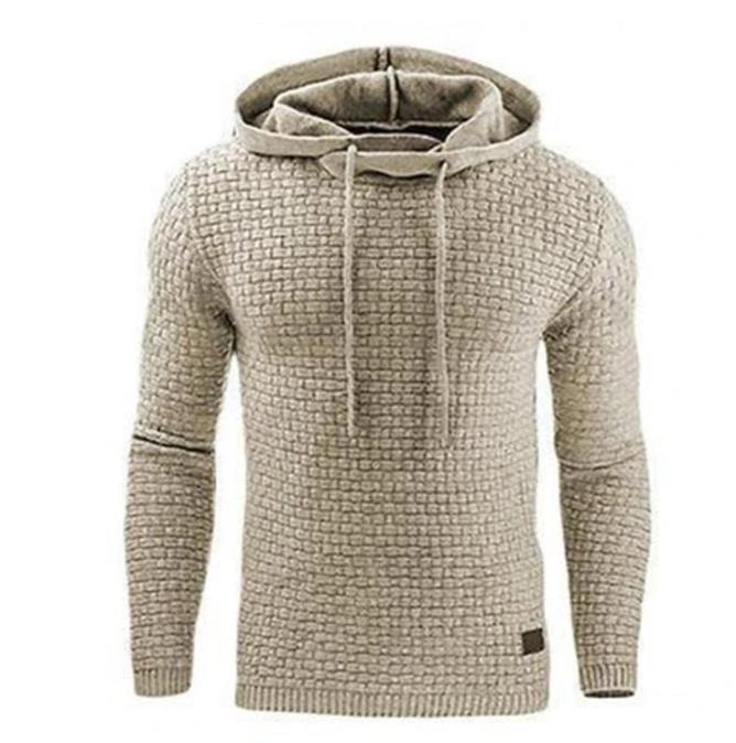 Felpa con cappuccio da uomo comoda e dalla texture in rilievo – Calda e resistente