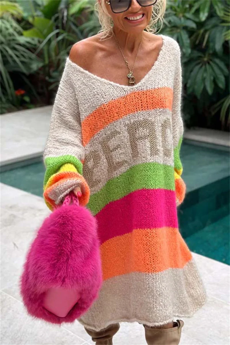 Loose Ibiza Peace Sweater - Pamela