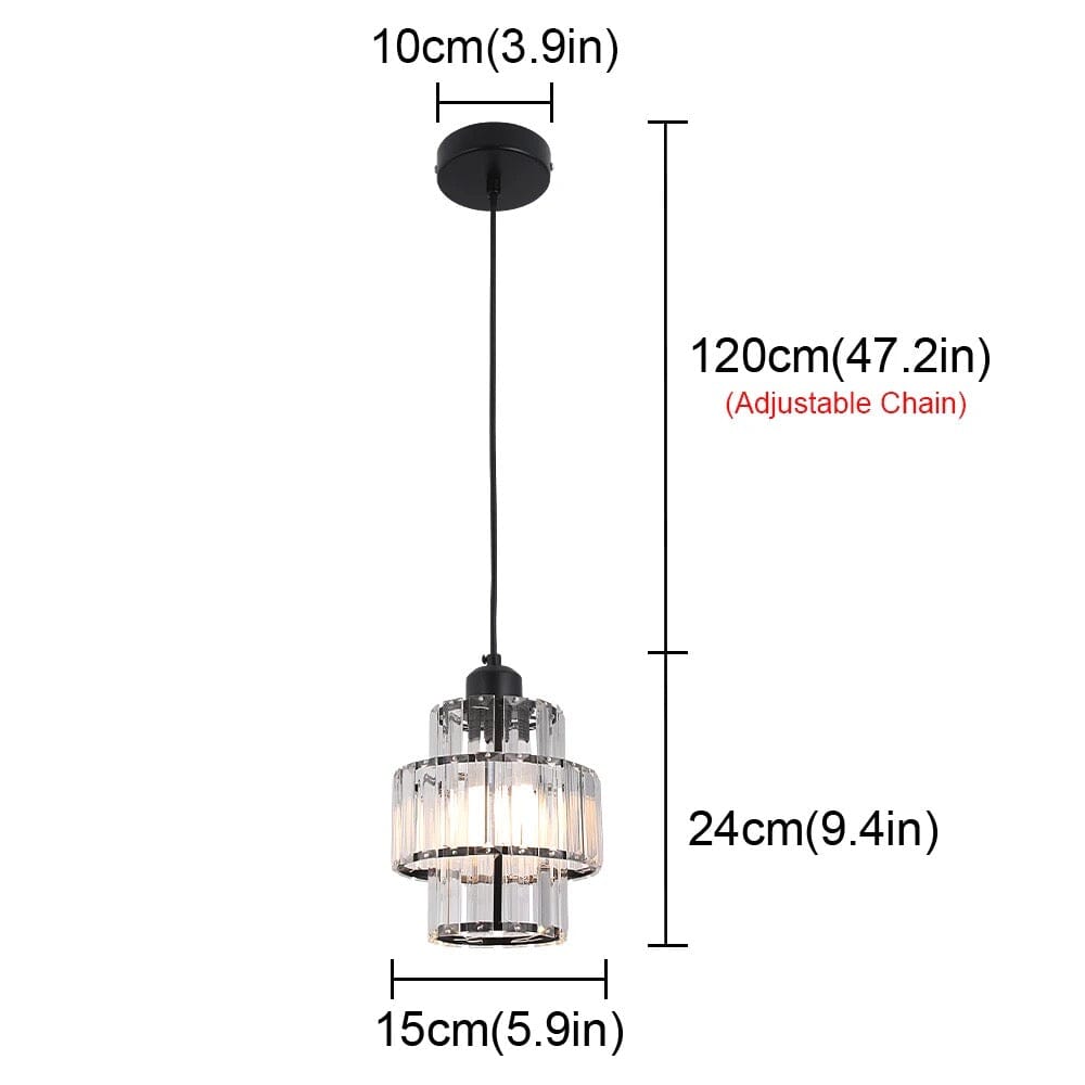 Elegante kristallen hanglamp Saela - Luxe verlichting