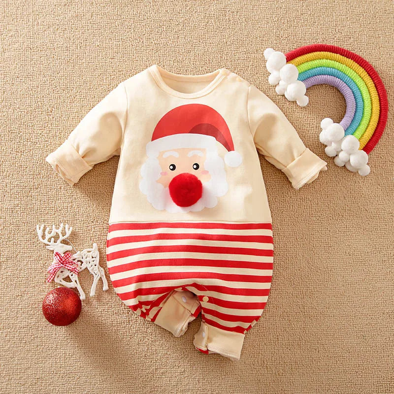 Primeiro conjunto de Natal do bebé - Fato de Pai Natal e duende (0-18M)