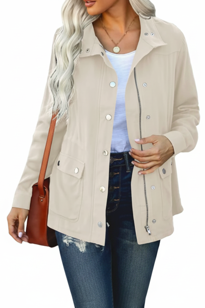 Offener Blazer für Damen mit Revers und langen Ärmeln