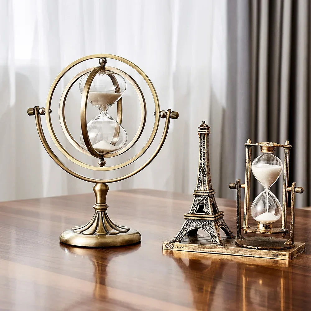 Clepsidră din metal, cu design minimalist, pentru decorarea elegantă a interiorului
