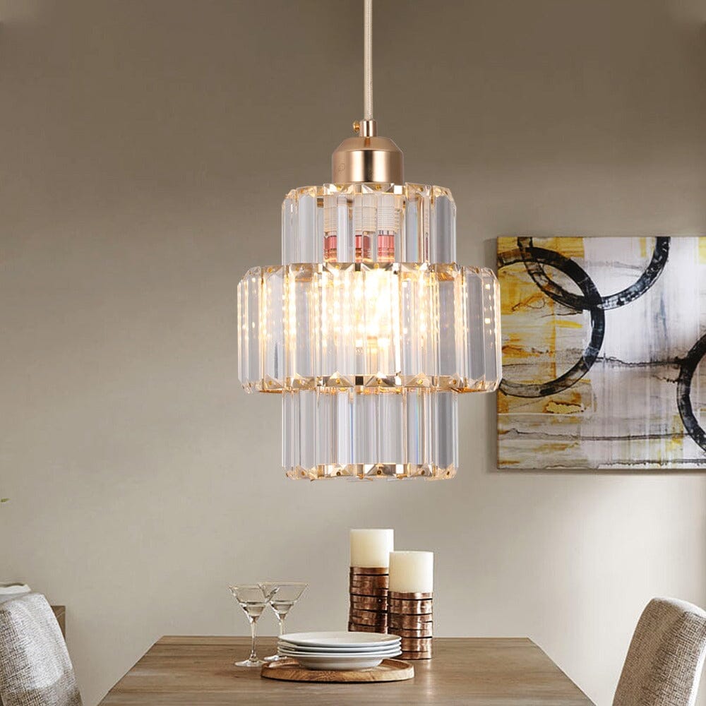 Elegante lampada a sospensione in cristallo Saela - illuminazione di lusso