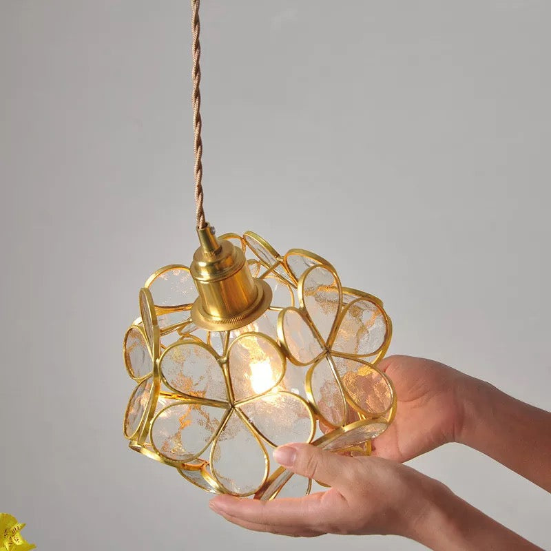Glass Flower Pendant Light Nordic Design