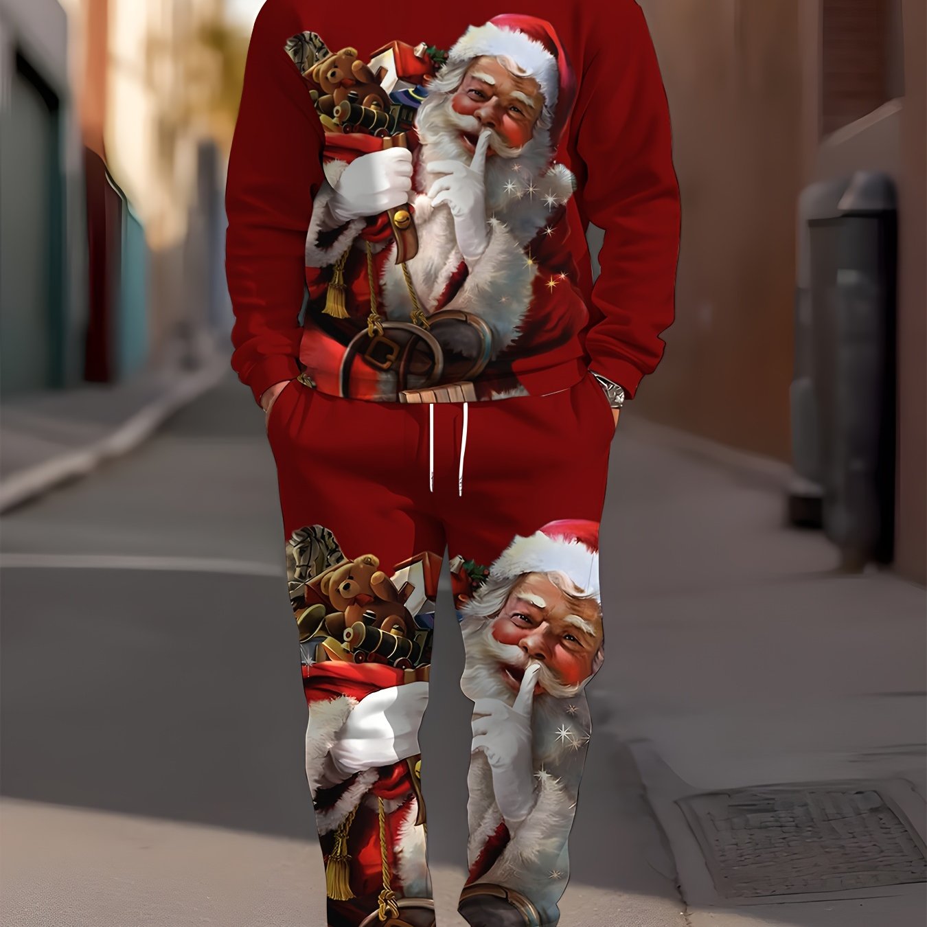 Joris | Festive Reindeer Print Christmas Tracksuit Set