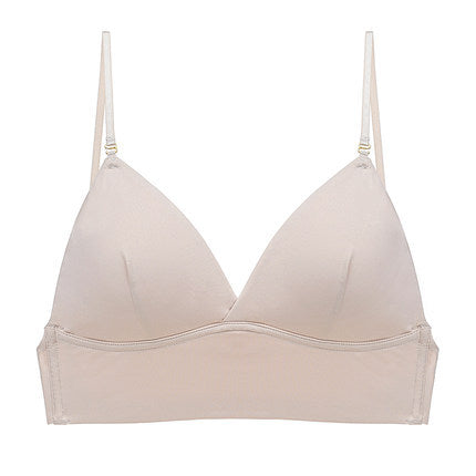 Ladies Low Back Bra with Triangle Cups and Adjustable Straps