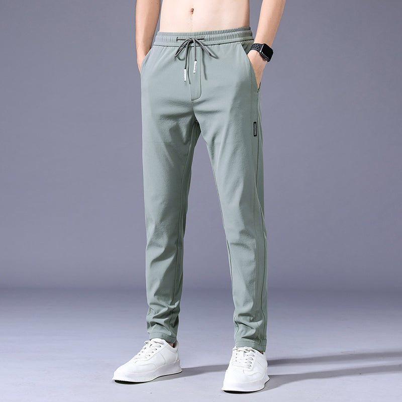 Lars | Slim-fit elasticated men's joggers in solid colour