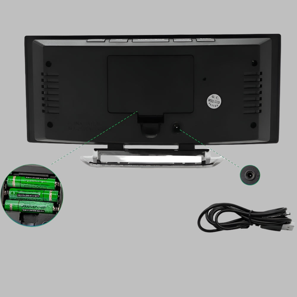 Gebogener LED-Wecker