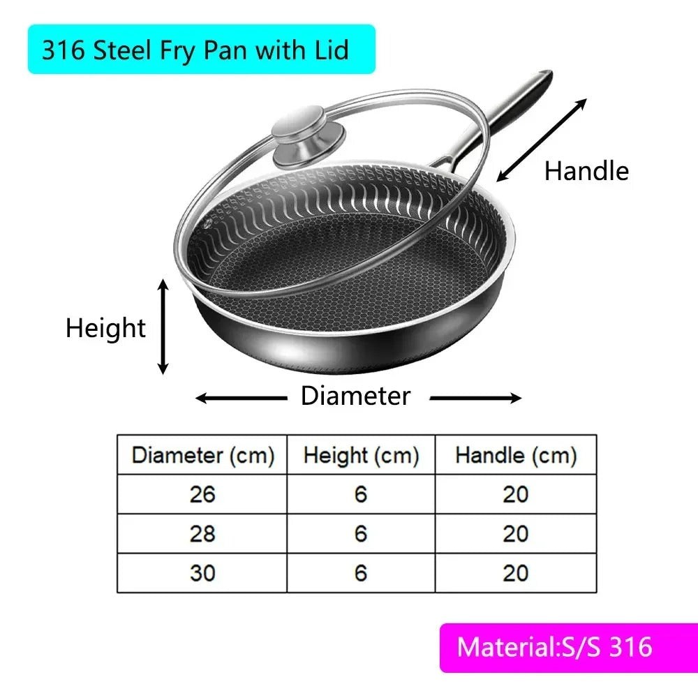 Premium Stainless Steel Wok - Non-Stick for Perfect Stir-Frying