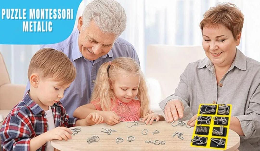 Rompecabezas de metal Montessori (8 piezas)