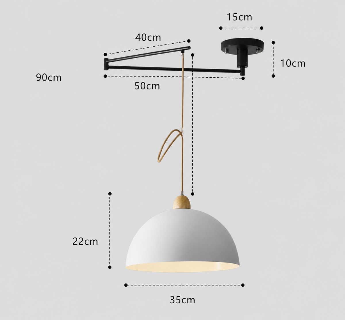 Plafoniera moderna con bracci regolabili per un’illuminazione versatile