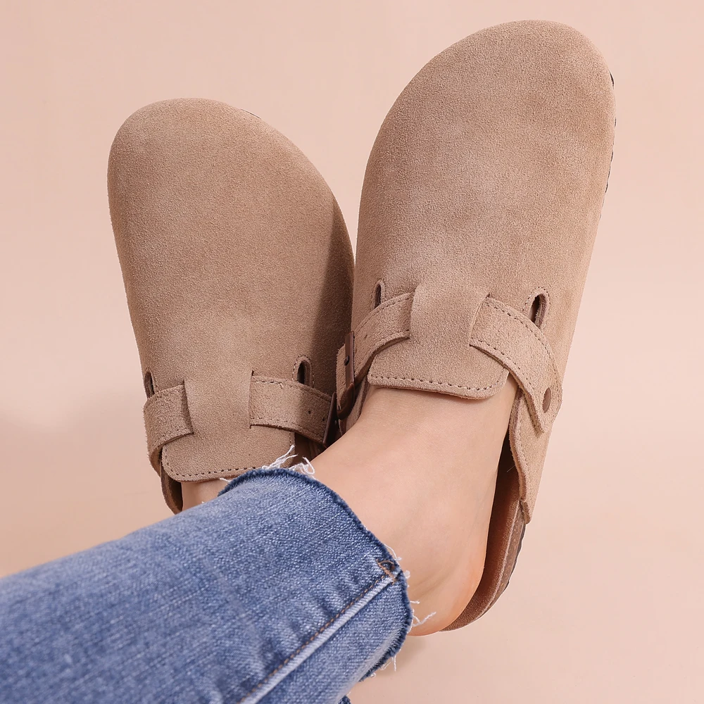 Orthopaedic Suede Cork Slippers for Women