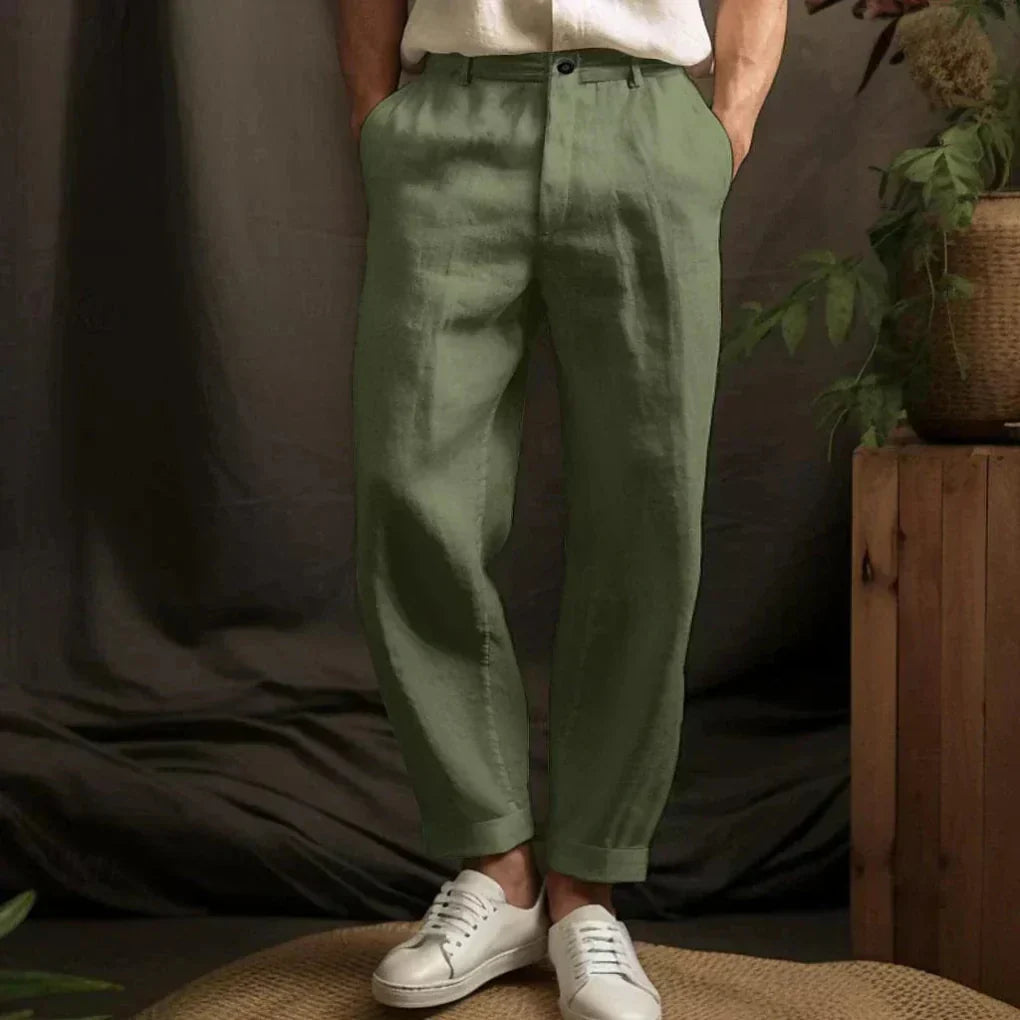Men's Linen Casual Trousers – Lightweight Style for Summer Days