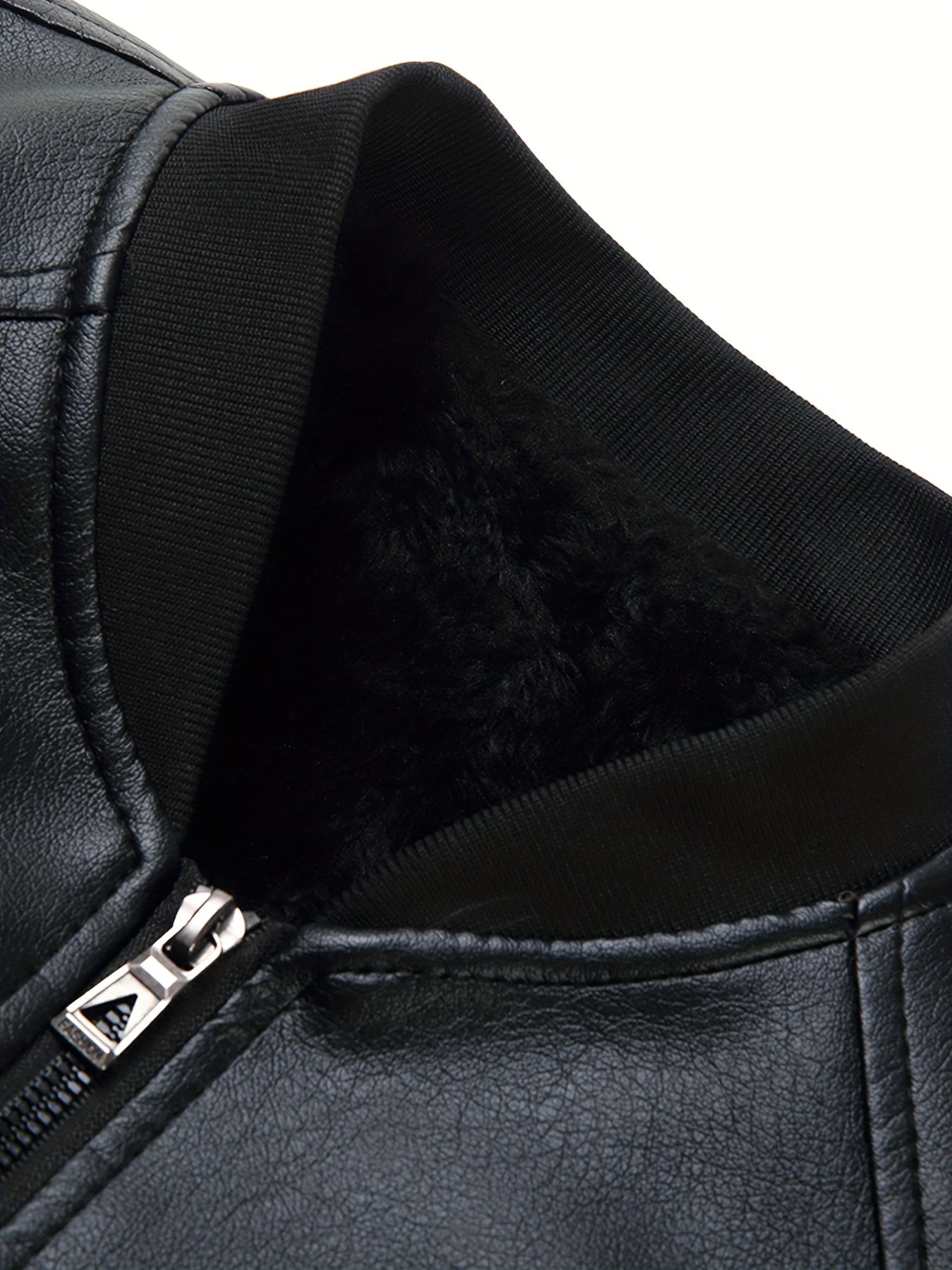 Piet | Veste en PU au design classique de couleur unie