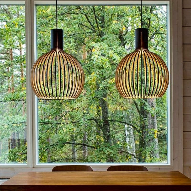Wooden Pendant Lamp Hallai – Warm Light and Unique Design