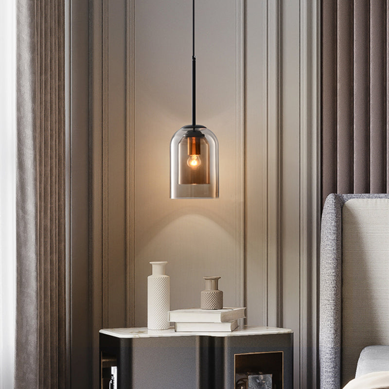 Retro Pendant Lamp with Double Glass – Stylish Lighting