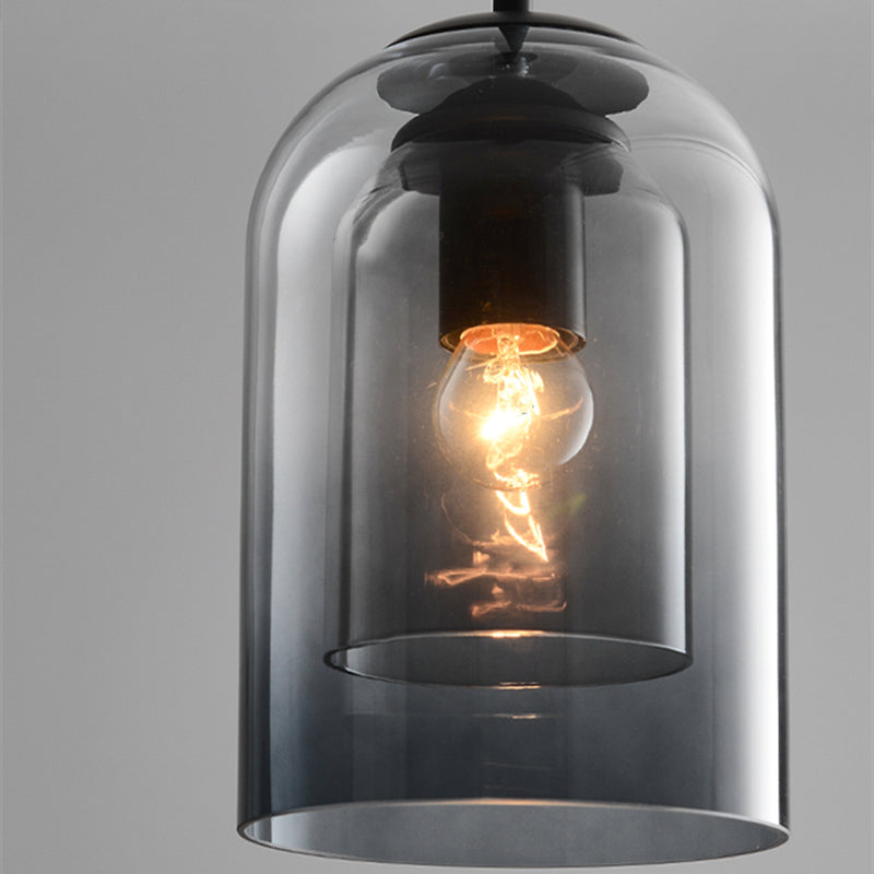 Retro Pendant Lamp with Double Glass – Stylish Lighting