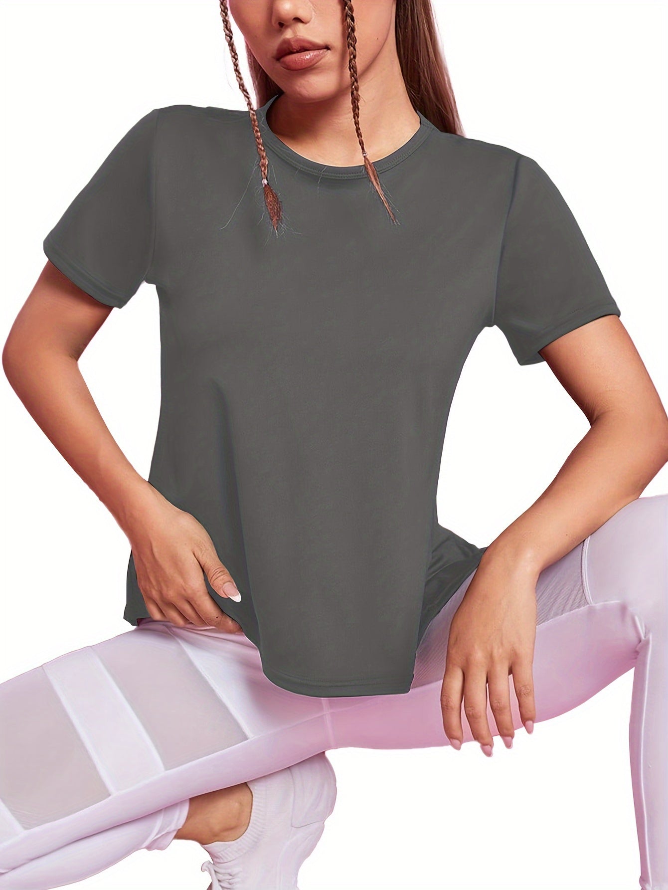 Sara | T-shirt de sport femme à séchage rapide, manches courtes et empiècements en mesh respirant