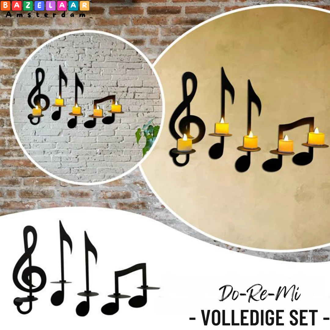 Kerzenhalter mit Musiknoten