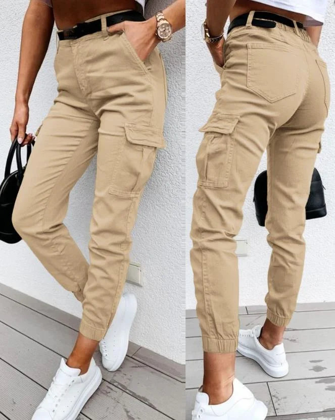 Sofie | Pantalon cargo taille haute