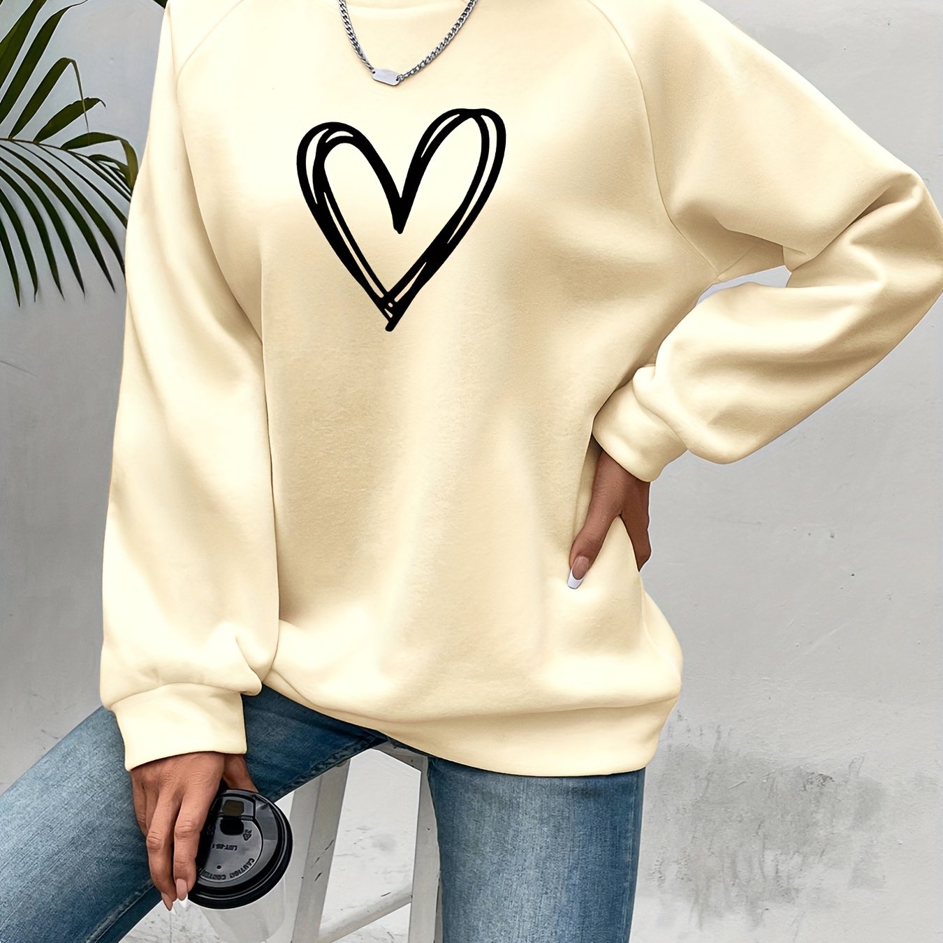 Sophie | Sweat-shirt décontracté avec imprimé cœur