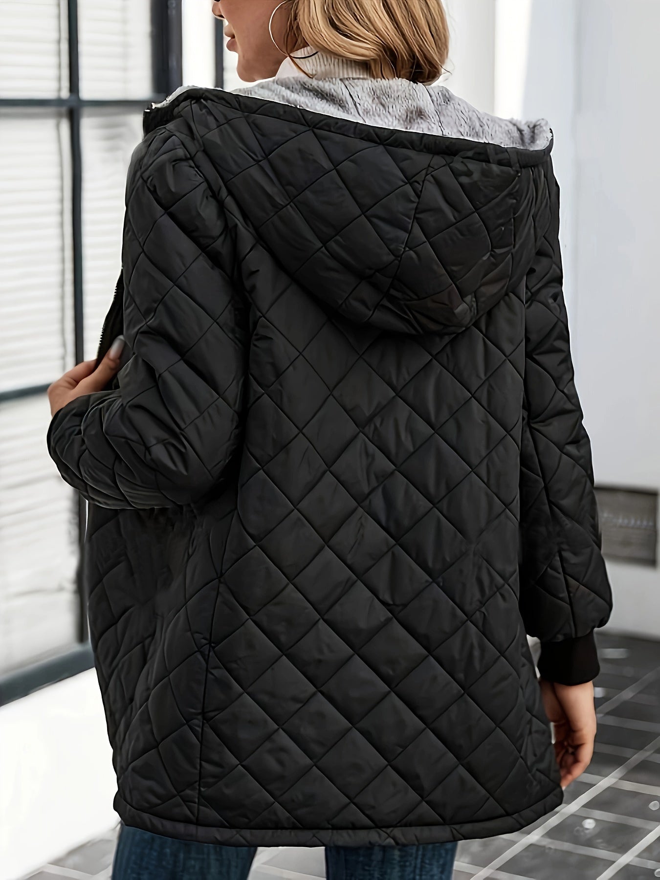 Sophie | Veste matelassée pour femme avec motif géométrique
