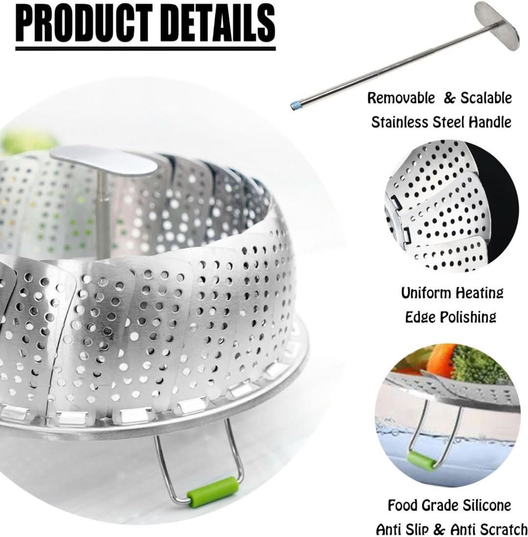 Steamer Basket | Stainless Steel & Collapsible