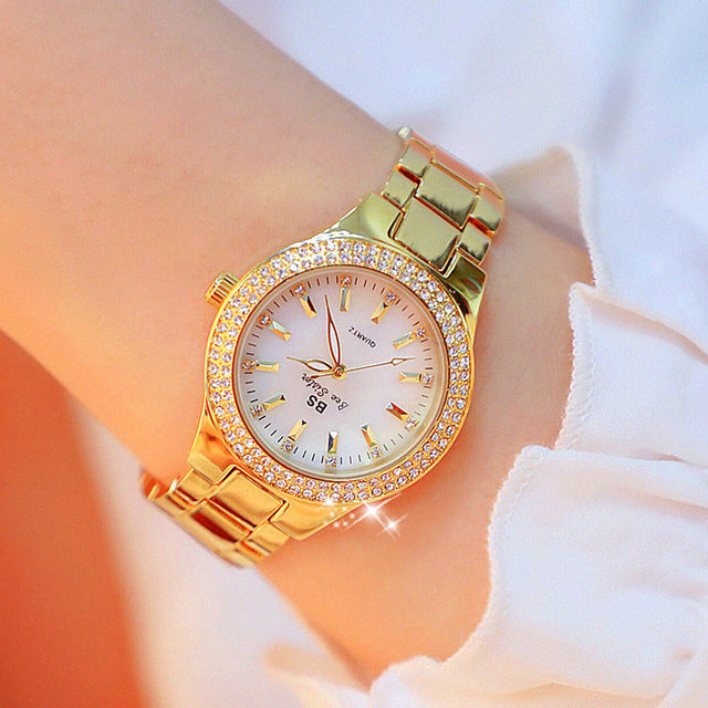 Reloj de lujo Aurora para mujer - dorado con detalles brillantes