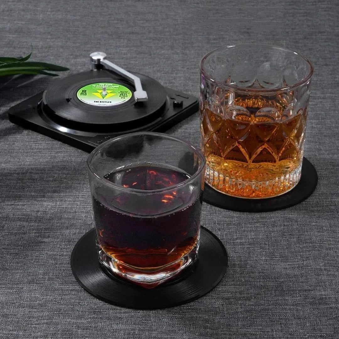 Podložky pod poháre z vinylových platní