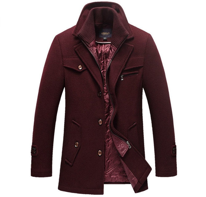 Willem | Manteau d'hiver pour homme en laine chaude