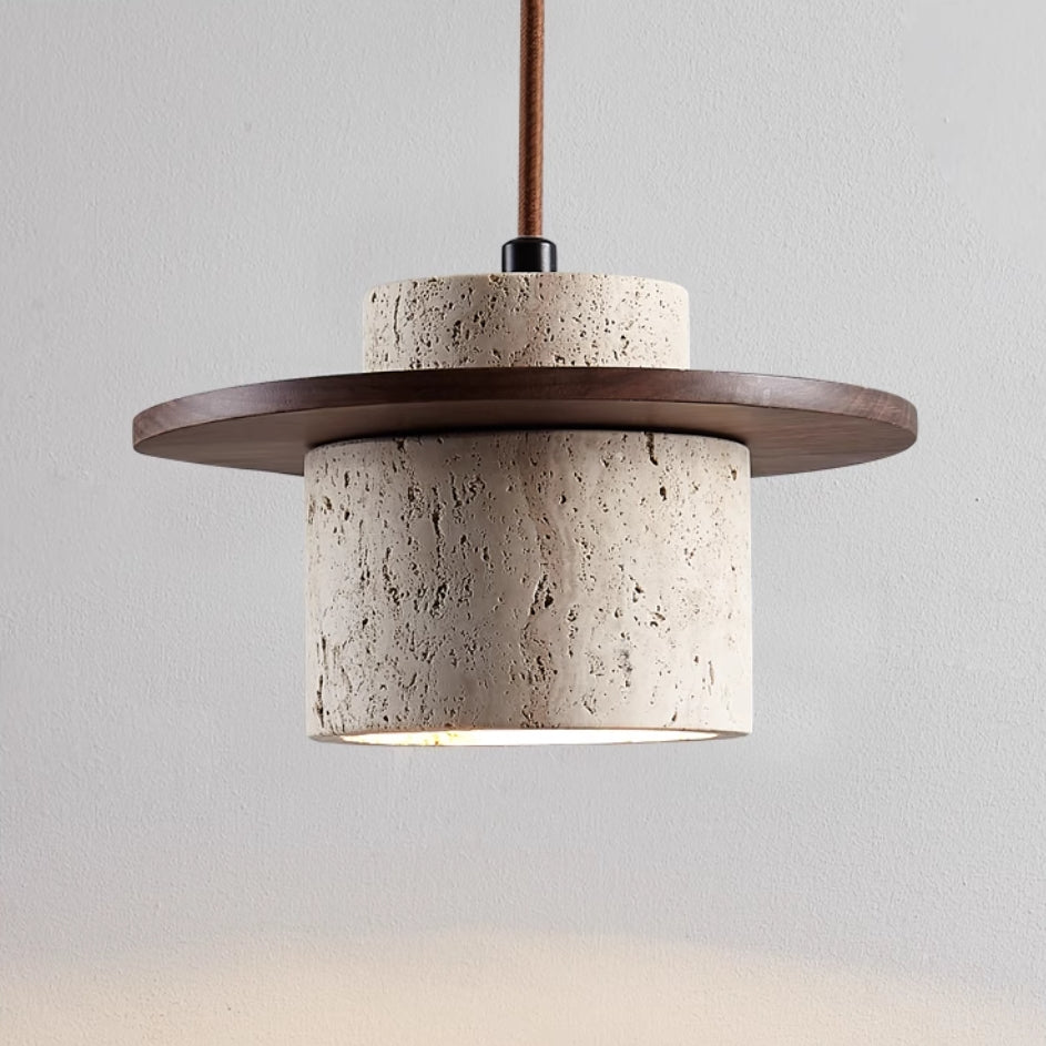 Timeless Travertine Pendant Light - Unique Natural Stone Design Lamp