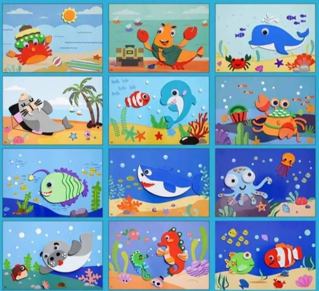Tavole per puzzle 3D autoadesive | 12 fogli per set